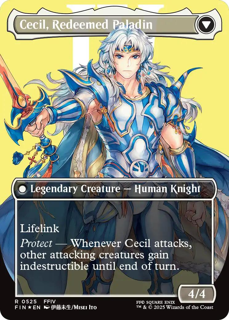 Cecil, Dark Knight // Cecil, Redeemed Paladin (Borderless) (Surge Foil) [FINAL FANTASY] | Exor Games Dartmouth
