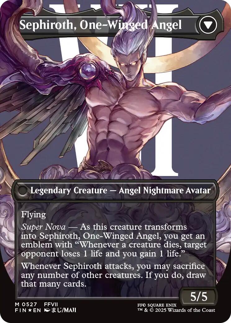 Sephiroth, Fabled SOLDIER // Sephiroth, One-Winged Angel (Borderless) (Surge Foil) [FINAL FANTASY] | Exor Games Dartmouth