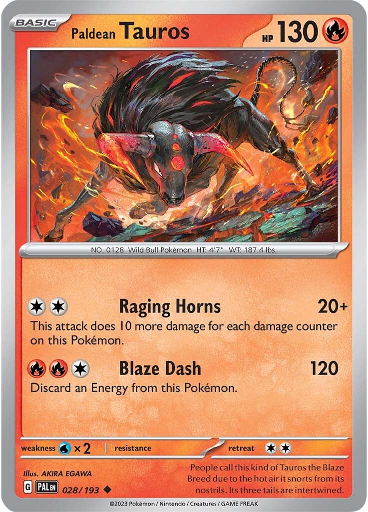 Paldean Tauros (028/193) [Scarlet & Violet: Paldea Evolved] | Exor Games Dartmouth