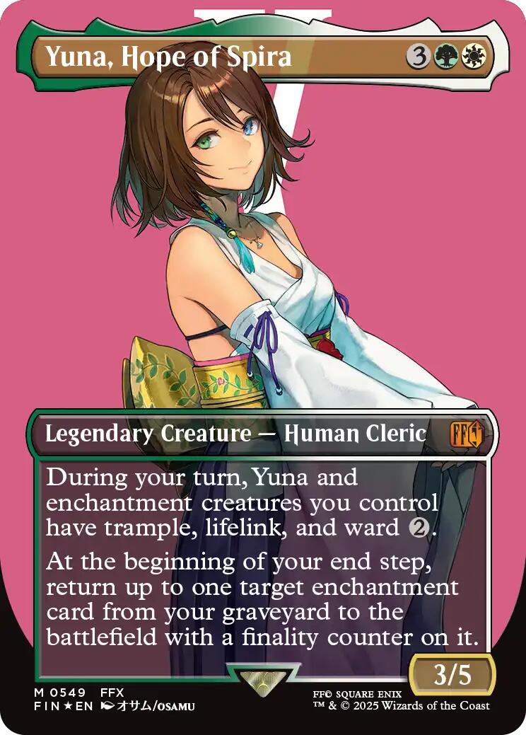 Yuna, Hope of Spira (Borderless) (Surge Foil) [FINAL FANTASY] | Exor Games Dartmouth