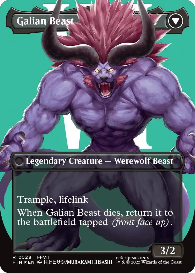 Vincent Valentine // Galian Beast (Borderless) (Surge Foil) [FINAL FANTASY] | Exor Games Dartmouth