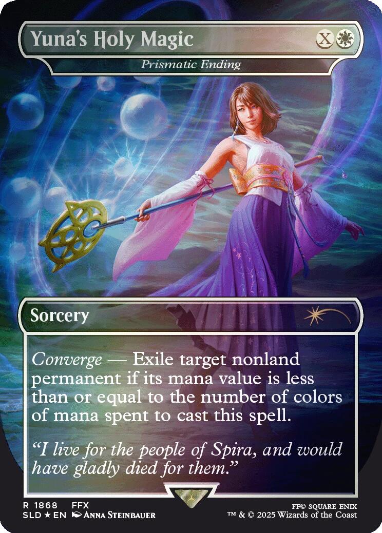 Yuna's Holy Magic - Prismatic Ending (Rainbow Foil) [Secret Lair Drop Series] | Exor Games Dartmouth