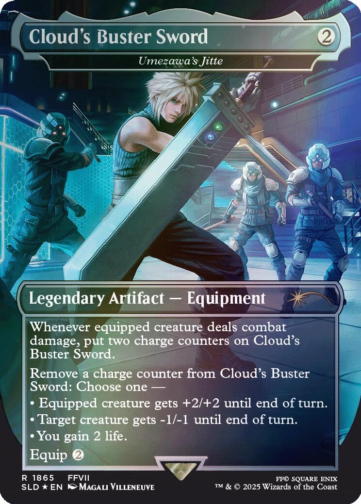 Cloud's Buster Sword - Umezawa's Jitte (Rainbow Foil) [Secret Lair Drop Series] | Exor Games Dartmouth