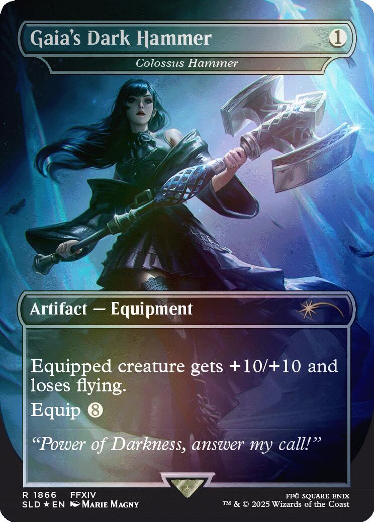 Gaia's Dark Hammer - Colossus Hammer (Rainbow Foil) [Secret Lair Drop Series] | Exor Games Dartmouth