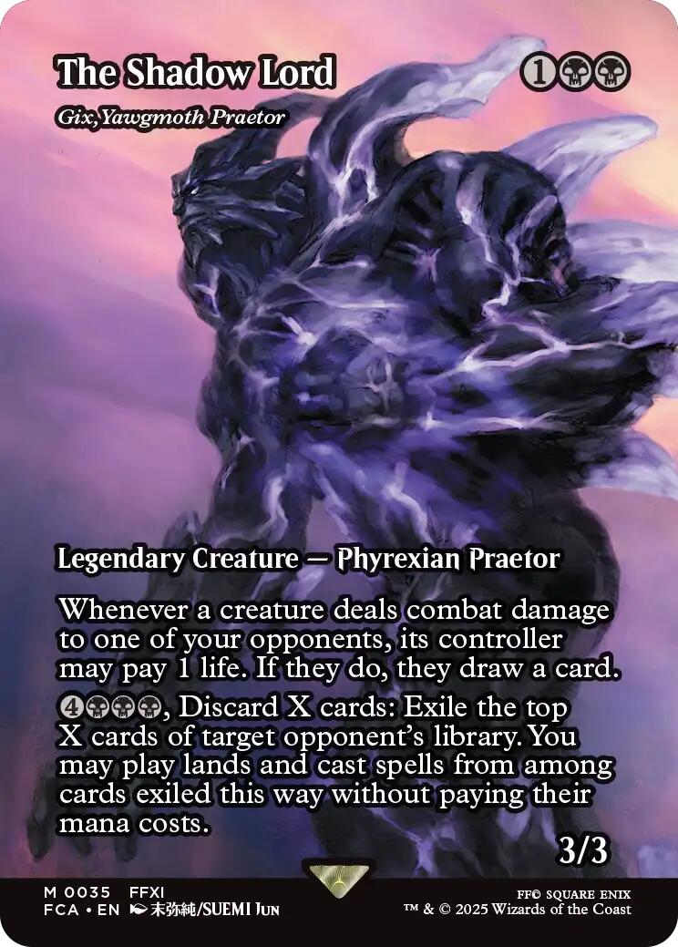 The Shadow Lord - Gix, Yawgmoth Praetor (Showcase) [FINAL FANTASY : Through the Ages] | Exor Games Dartmouth