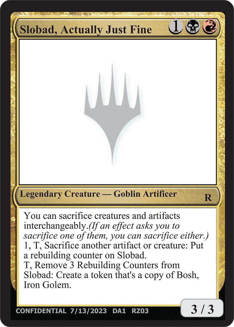 Slobad, Actually Just Fine [Mystery Booster] | Exor Games Dartmouth