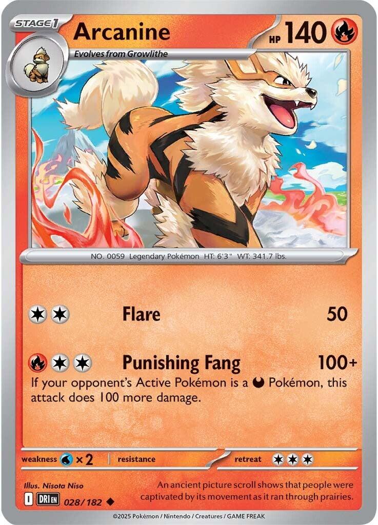 Arcanine (028/182) [Scarlet & Violet: Destined Rivals] | Exor Games Dartmouth