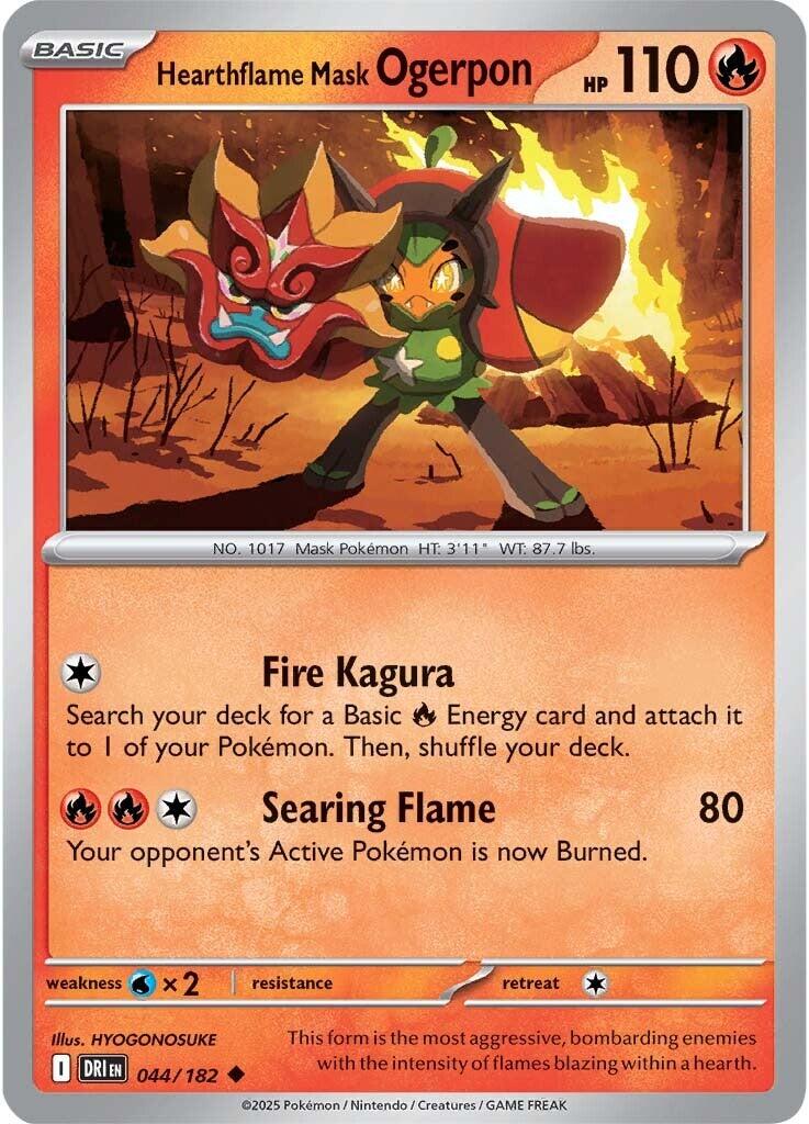 Hearthflame Mask Ogerpon (044/182) [Scarlet & Violet: Destined Rivals] | Exor Games Dartmouth