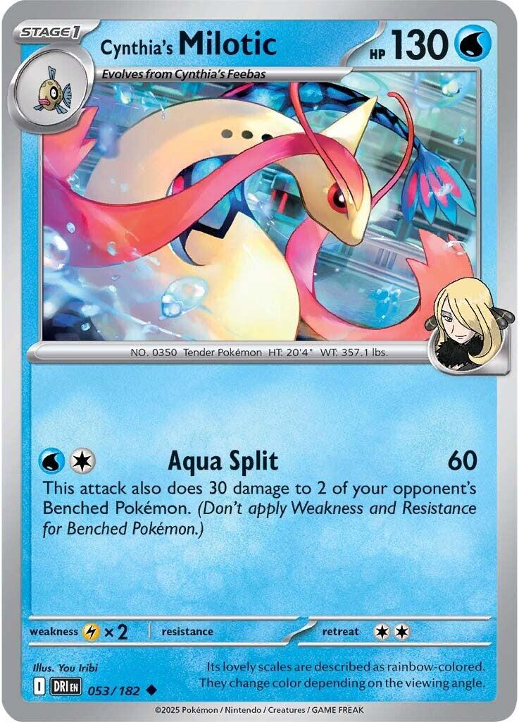 Cynthia's Milotic (053/182) [Scarlet & Violet: Destined Rivals] | Exor Games Dartmouth