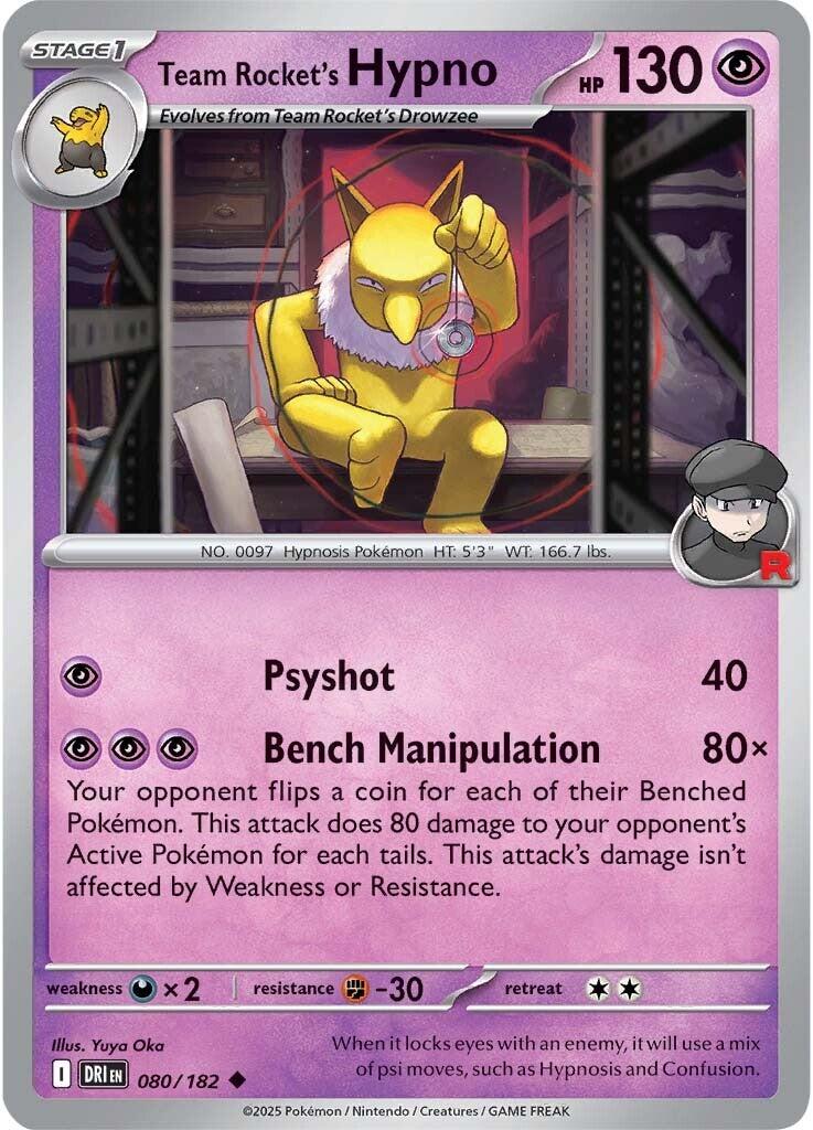 Team Rocket's Hypno (080/182) [Scarlet & Violet: Destined Rivals] | Exor Games Dartmouth