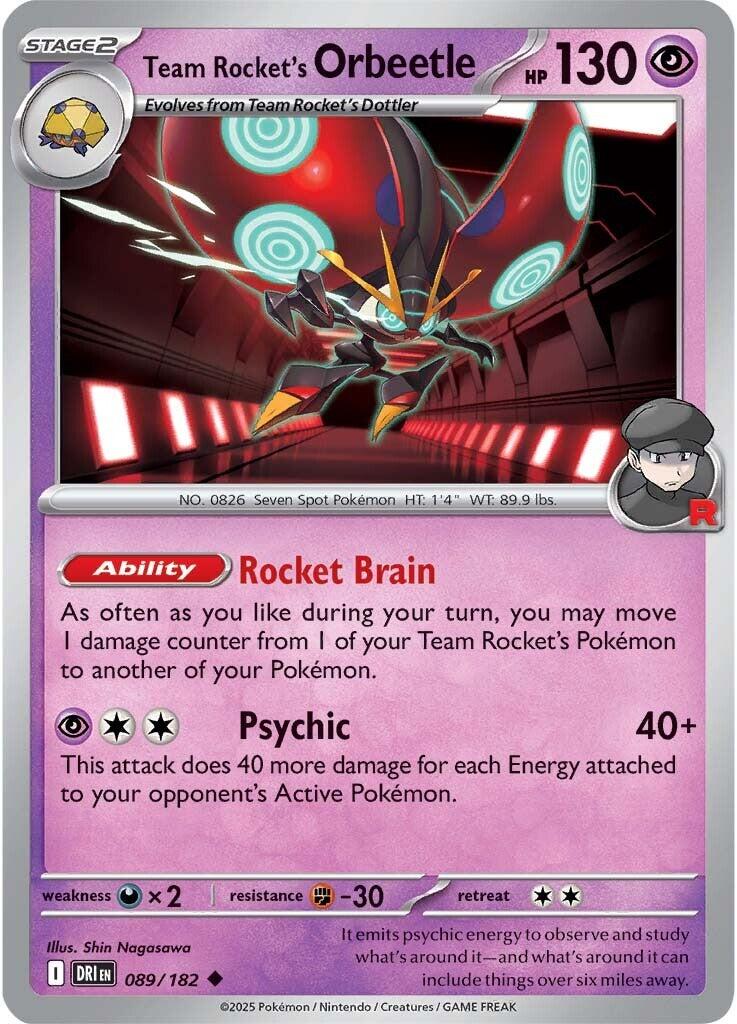 Team Rocket's Orbeetle (089/182) [Scarlet & Violet: Destined Rivals] | Exor Games Dartmouth
