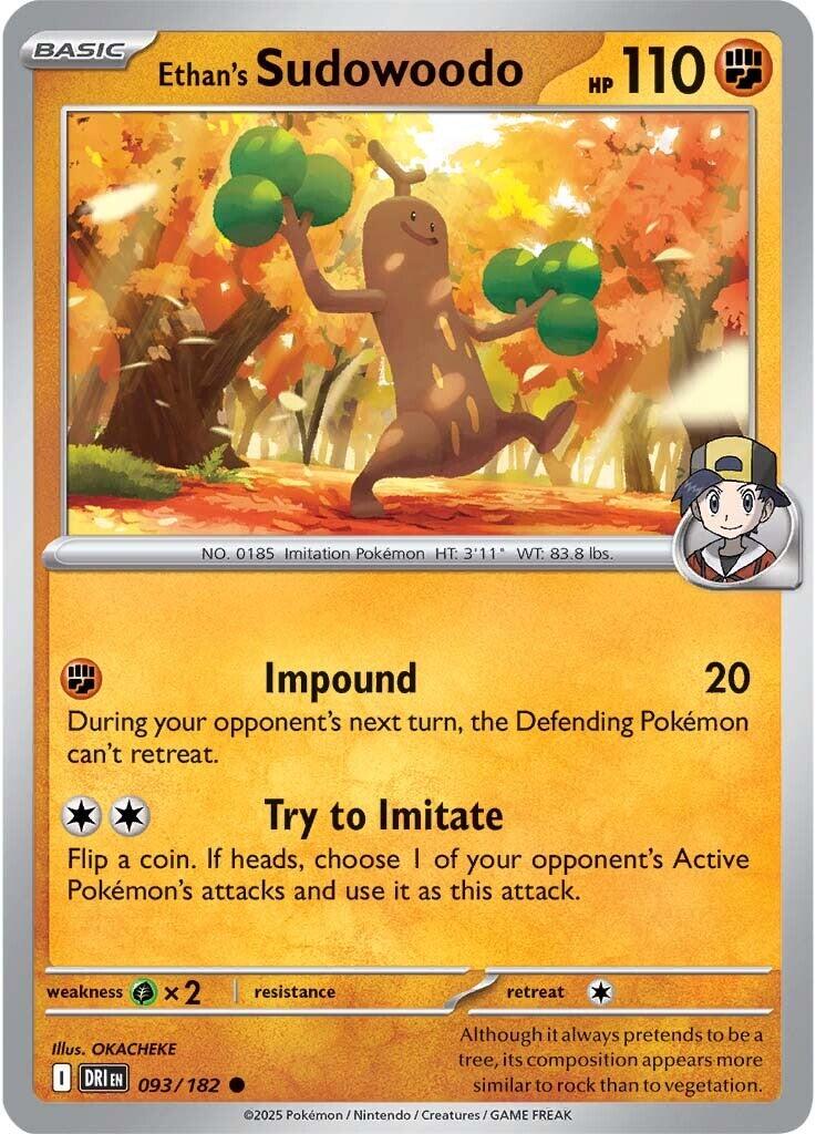 Ethan's Sudowoodo (093/182) [Scarlet & Violet: Destined Rivals] | Exor Games Dartmouth