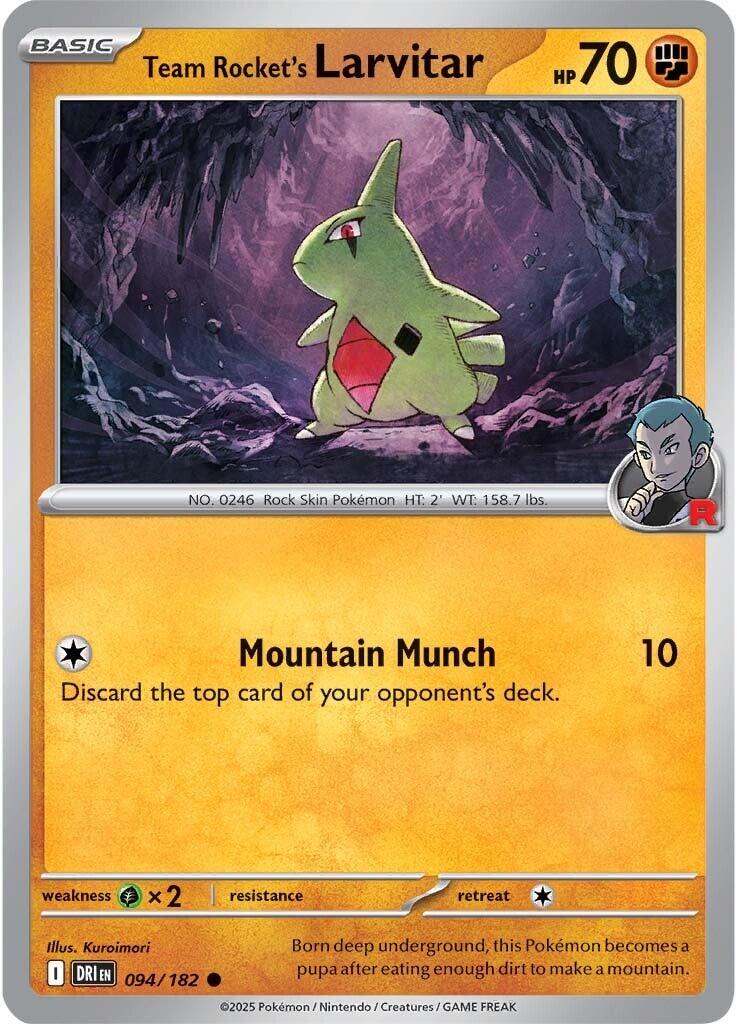 Team Rocket's Larvitar (094/182) [Scarlet & Violet: Destined Rivals] | Exor Games Dartmouth