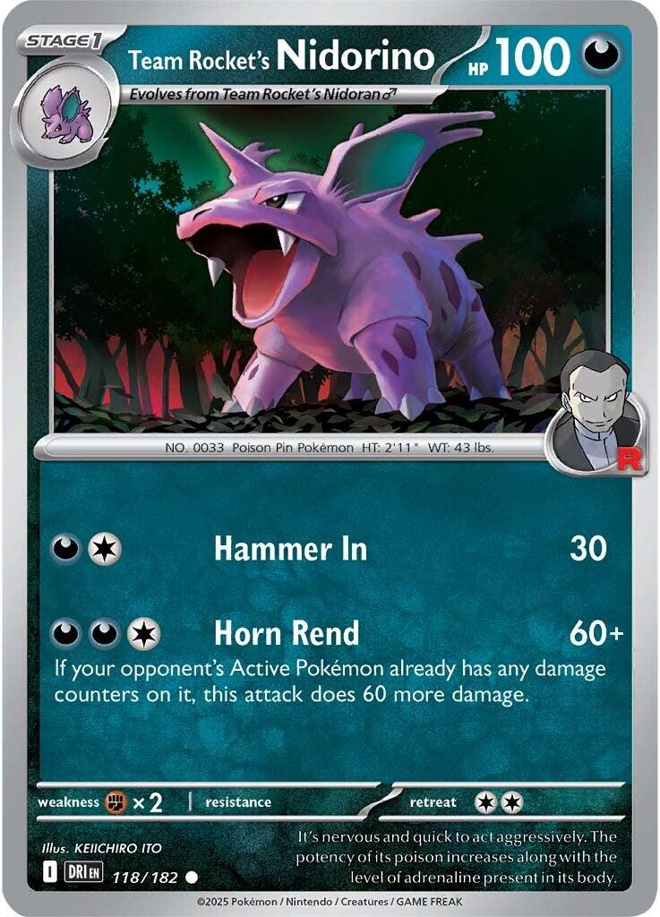 Team Rocket's Nidorino (118/182) [Scarlet & Violet: Destined Rivals] | Exor Games Dartmouth