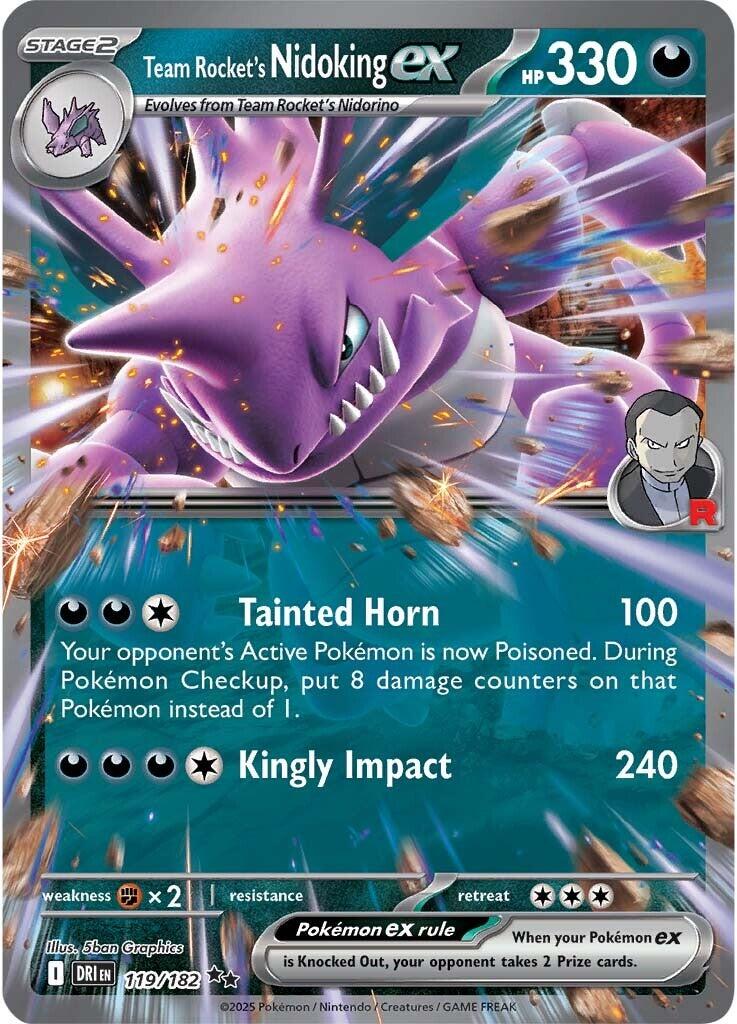 Team Rocket's Nidoking ex (119/182) [Scarlet & Violet: Destined Rivals] | Exor Games Dartmouth