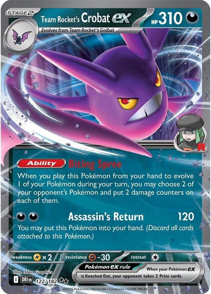 Team Rocket's Crobat ex (122/182) [Scarlet & Violet: Destined Rivals] | Exor Games Dartmouth