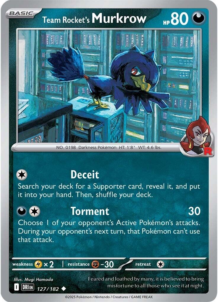 Team Rocket's Murkrow (127/182) [Scarlet & Violet: Destined Rivals] | Exor Games Dartmouth