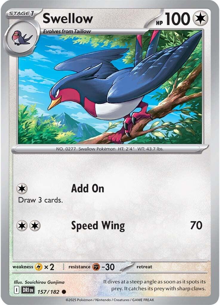 Swellow (157/182) [Scarlet & Violet: Destined Rivals] | Exor Games Dartmouth