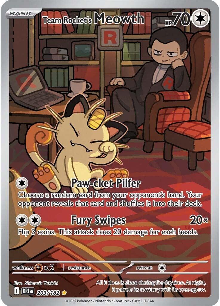 Team Rocket's Meowth (203/182) [Scarlet & Violet: Destined Rivals] | Exor Games Dartmouth