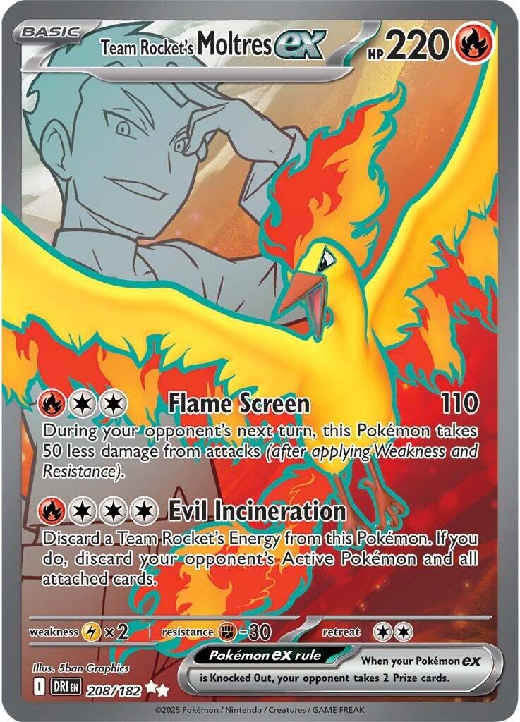 Team Rocket's Moltres ex (208/182) [Scarlet & Violet: Destined Rivals] | Exor Games Dartmouth