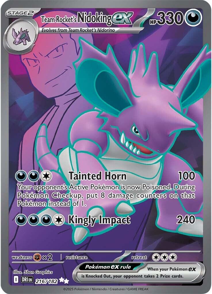 Team Rocket's Nidoking ex (216/182) [Scarlet & Violet: Destined Rivals] | Exor Games Dartmouth