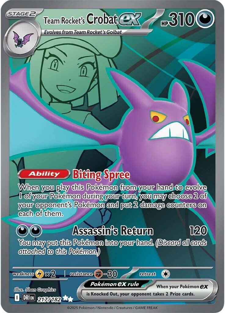 Team Rocket's Crobat ex (217/182) [Scarlet & Violet: Destined Rivals] | Exor Games Dartmouth