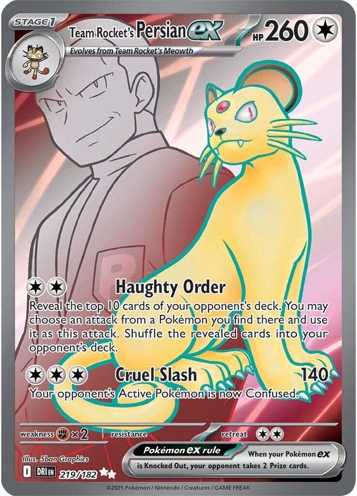 Team Rocket's Persian ex (219/182) [Scarlet & Violet: Destined Rivals] | Exor Games Dartmouth