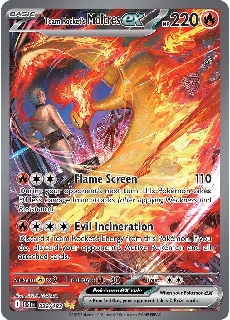 Team Rocket's Moltres ex (229/182) [Scarlet & Violet: Destined Rivals] | Exor Games Dartmouth