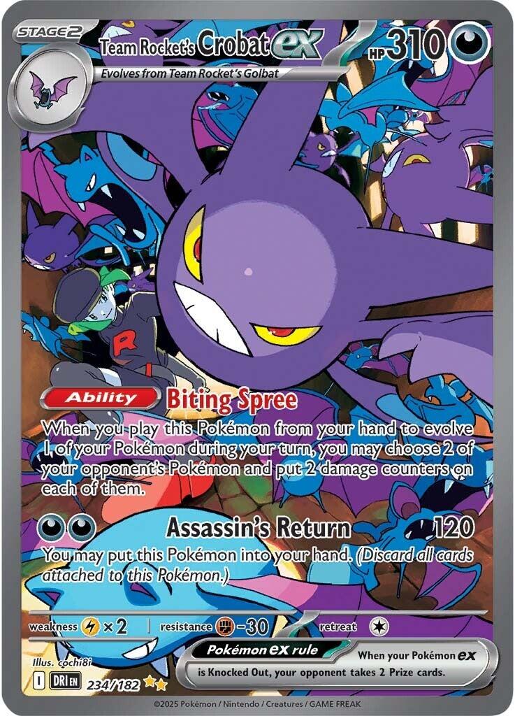 Team Rocket's Crobat ex (234/182) [Scarlet & Violet: Destined Rivals] | Exor Games Dartmouth