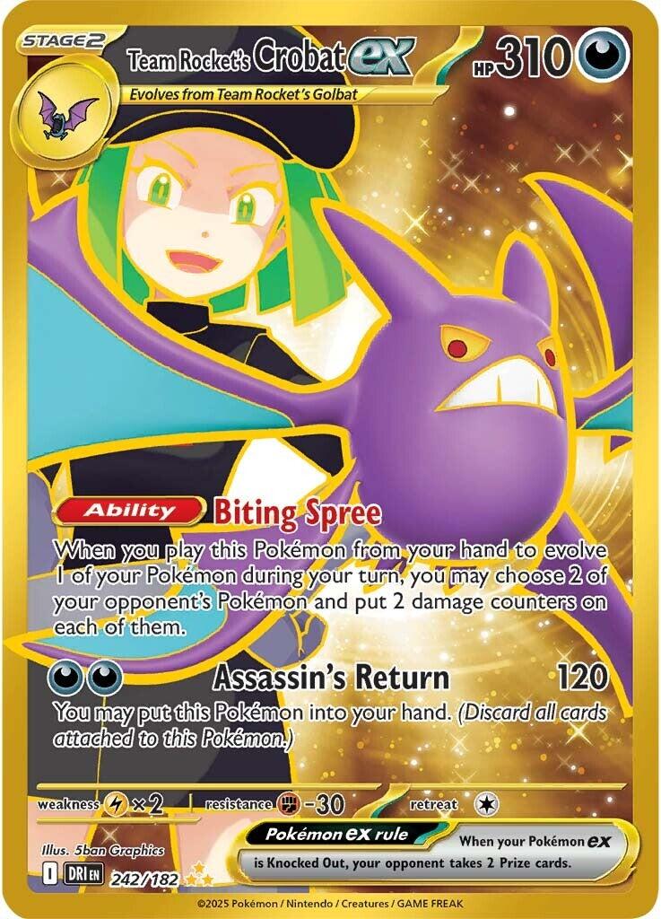 Team Rocket's Crobat ex (242/182) [Scarlet & Violet: Destined Rivals] | Exor Games Dartmouth