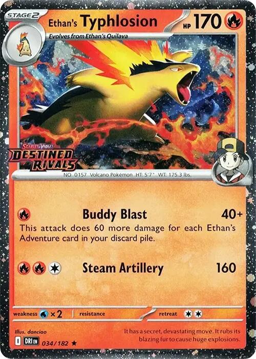 Ethan's Typhlosion (034/182) (Destined Rivals Stamp) [Scarlet & Violet: Destined Rivals] | Exor Games Dartmouth