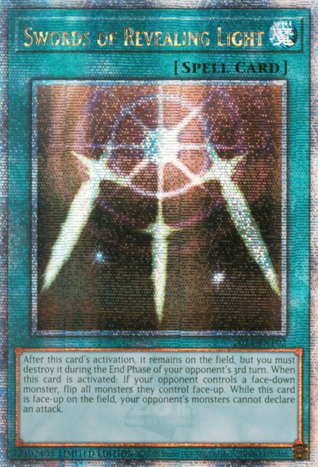 Swords of Revealing Light [2024-ENP02] Quarter Century Secret Rare | Exor Games Dartmouth