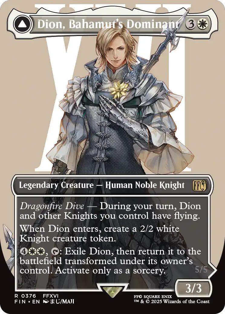 Dion, Bahamut's Dominant // Bahamut, Warden of Light (Borderless) [FINAL FANTASY] | Exor Games Dartmouth