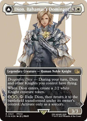 Dion, Bahamut's Dominant // Bahamut, Warden of Light (Borderless) (Surge Foil) [FINAL FANTASY] | Exor Games Dartmouth