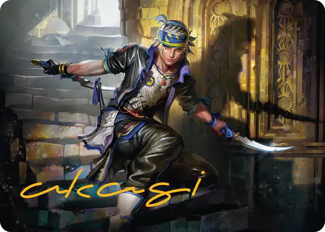 Locke Cole Art Card (Gold-Stamped Signature) [FINAL FANTASY Art Series] | Exor Games Dartmouth
