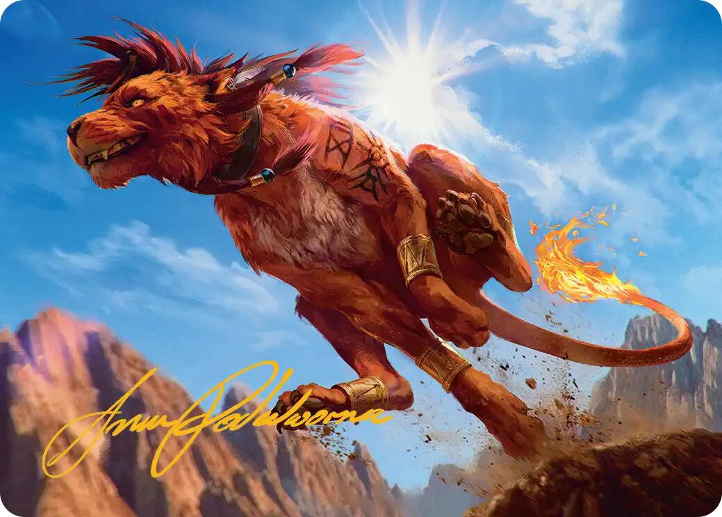 Red XIII, Proud Warrior Art Card (Gold-Stamped Signature) [FINAL FANTASY Art Series] | Exor Games Dartmouth