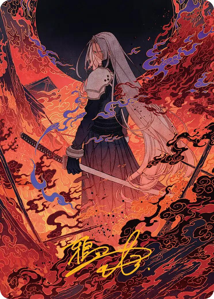 Nibelheim Aflame Art Card (Gold-Stamped Signature) [FINAL FANTASY Art Series] | Exor Games Dartmouth