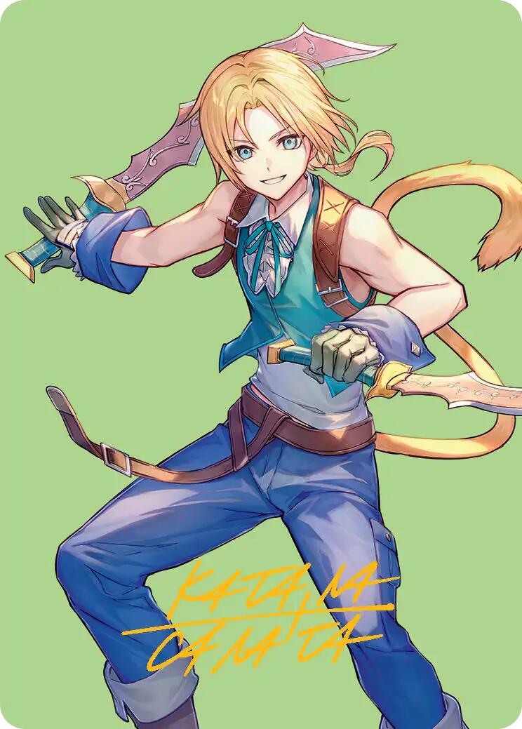 Zidane, Tantalus Thief Art Card (Gold-Stamped Signature) [FINAL FANTASY Art Series] | Exor Games Dartmouth