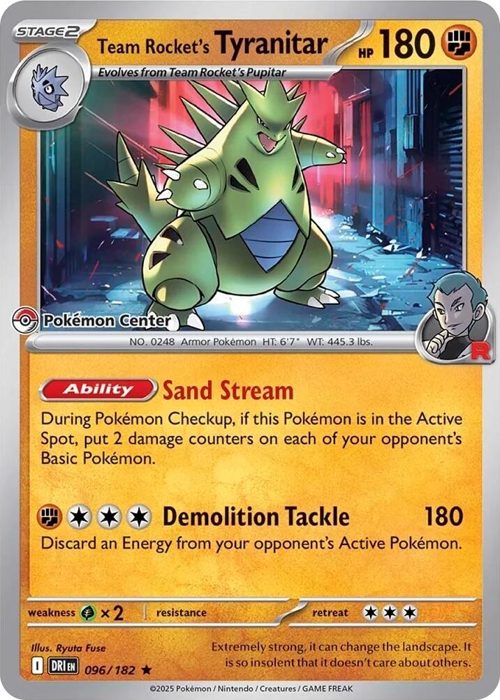 Team Rocket's Tyranitar (096/182) (Pokemon Center Exclusive) [Miscellaneous Cards] | Exor Games Dartmouth