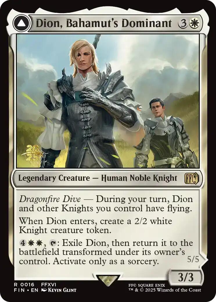 Dion, Bahamut's Dominant // Bahamut, Warden of Light [FINAL FANTASY Prerelease Promo] | Exor Games Dartmouth