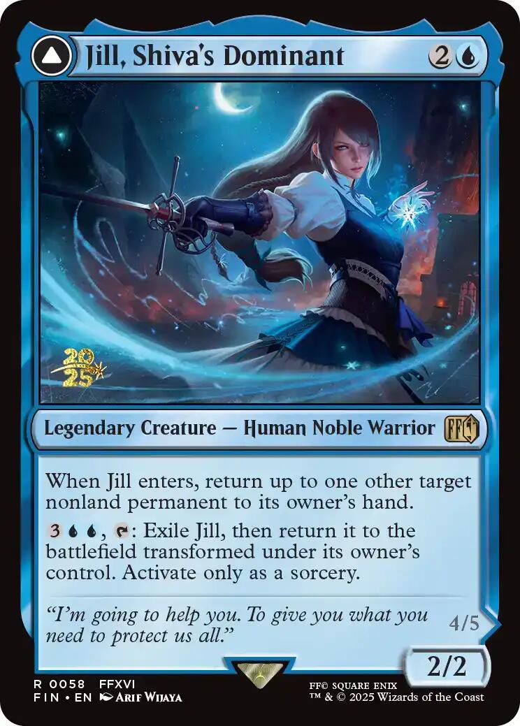 Jill, Shiva's Dominant // Shiva, Warden of Ice [FINAL FANTASY Prerelease Promo] | Exor Games Dartmouth