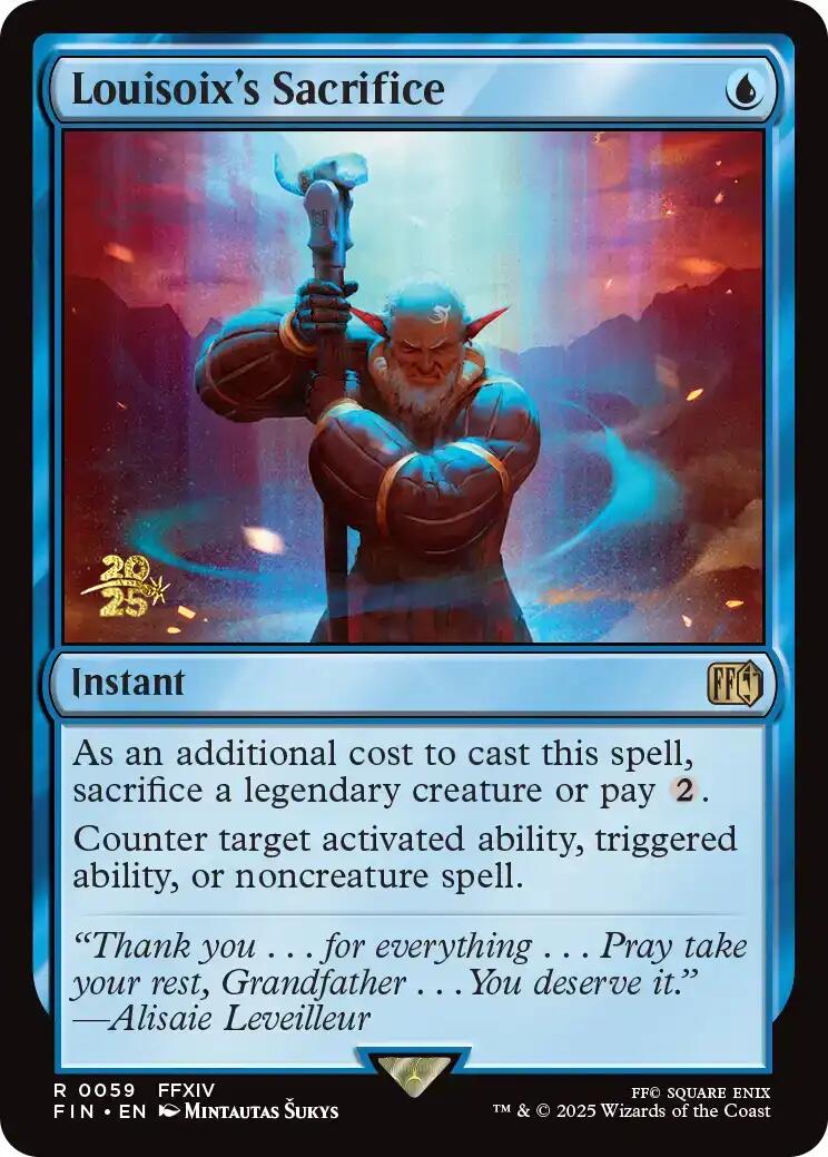 Louisoix's Sacrifice [FINAL FANTASY Prerelease Promo] | Exor Games Dartmouth