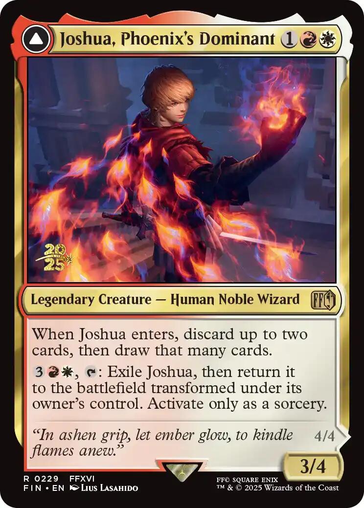 Joshua, Phoenix's Dominant // Phoenix, Warden of Fire [FINAL FANTASY Prerelease Promo] | Exor Games Dartmouth