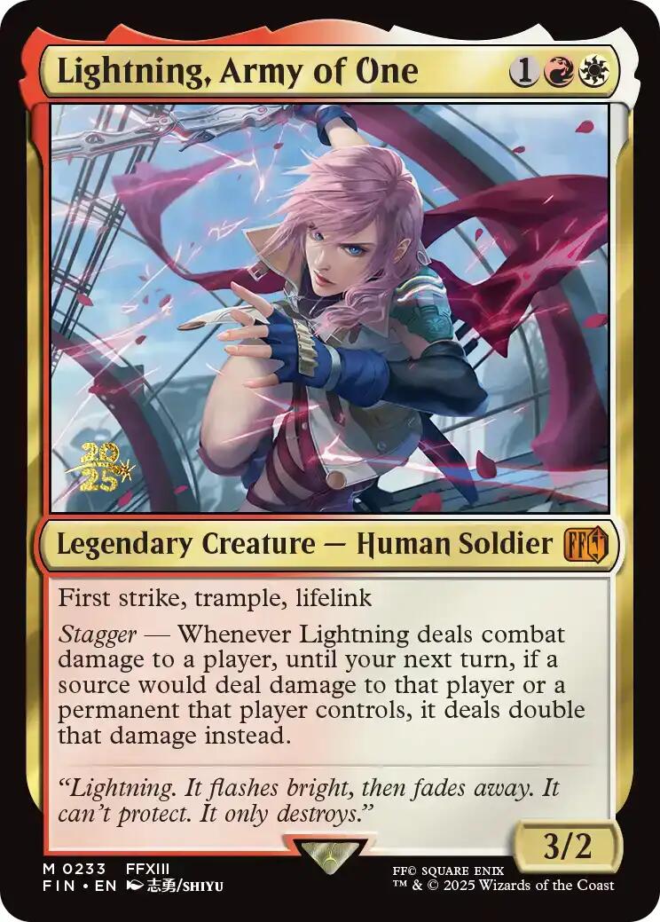 Lightning, Army of One [FINAL FANTASY Prerelease Promo] | Exor Games Dartmouth