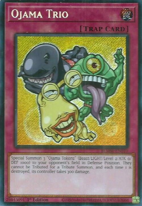 Ojama Trio [BLMM-EN010] Secret Rare | Exor Games Dartmouth