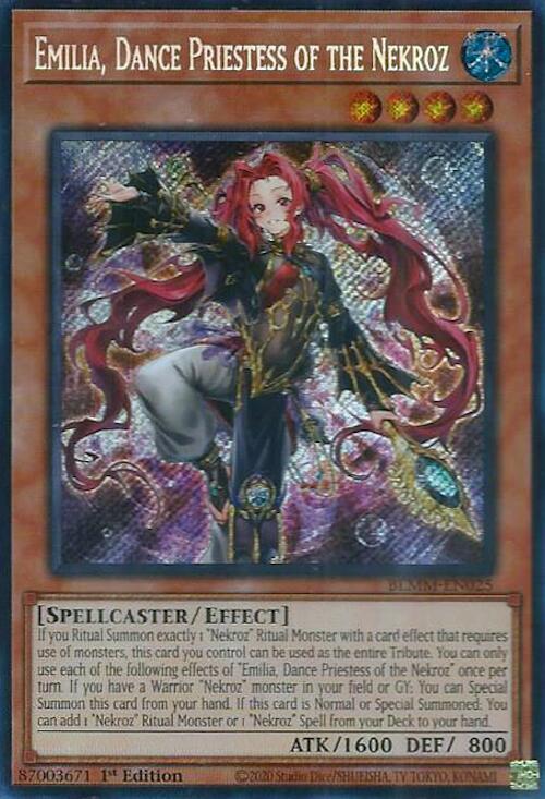 Emilia, Dance Priestess of the Nekroz [BLMM-EN025] Secret Rare | Exor Games Dartmouth