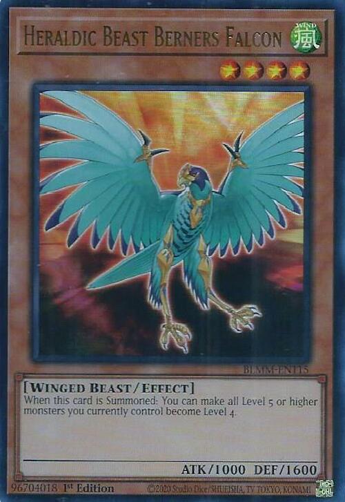 Heraldic Beast Berners Falcon [BLMM-EN115] Ultra Rare | Exor Games Dartmouth
