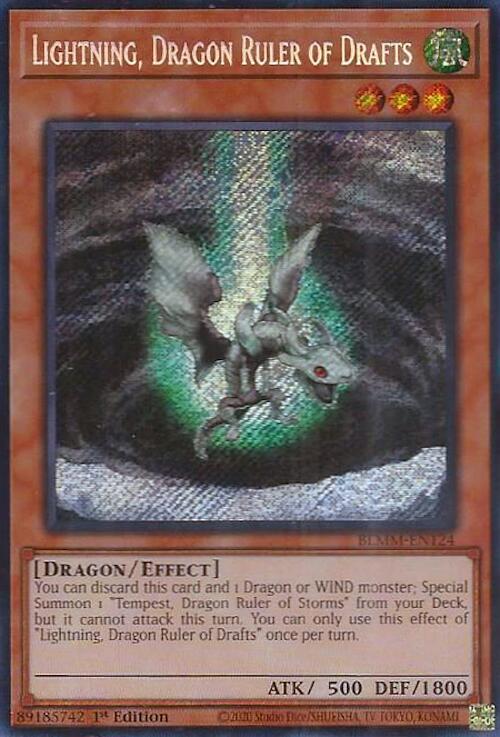 Lightning, Dragon Ruler of Drafts [BLMM-EN124] Secret Rare | Exor Games Dartmouth
