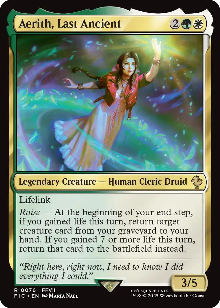 Aerith, Last Ancient (Surge Foil) [FINAL FANTASY Commander] | Exor Games Dartmouth