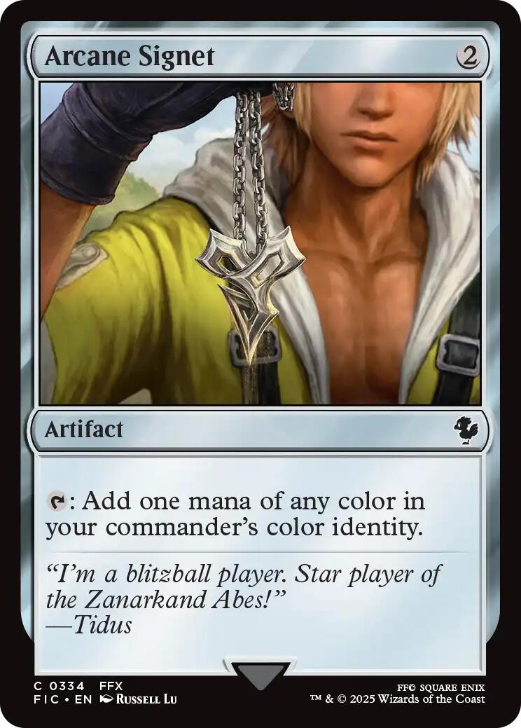 Arcane Signet (0334) (Surge Foil) [FINAL FANTASY Commander] | Exor Games Dartmouth